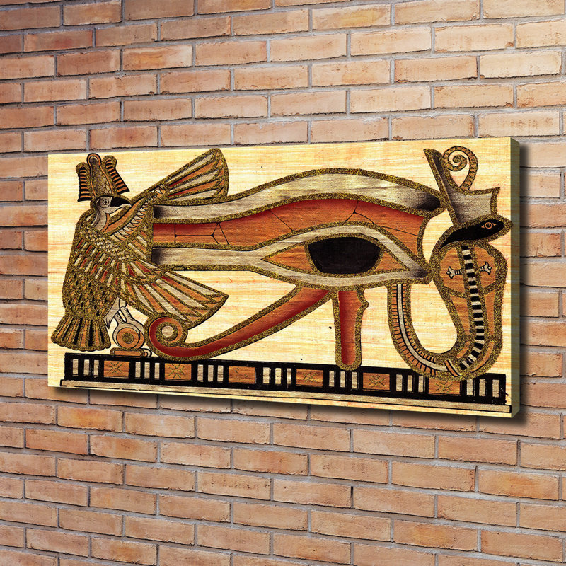 Egyptian Eye Papyrus - No Frame Print on Canvas