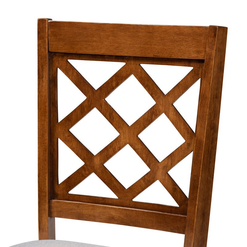 Aizlee Cross Back Side Chair in Brown/Grey