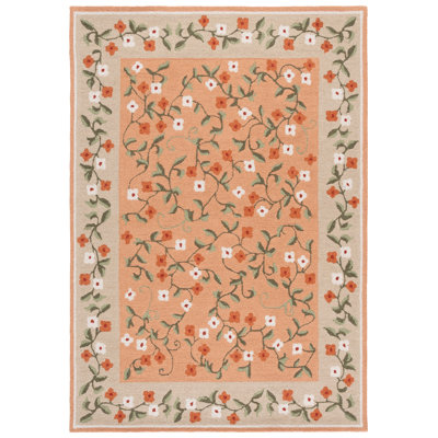 Hand-Tufted Wool Floral Outdoor Rug