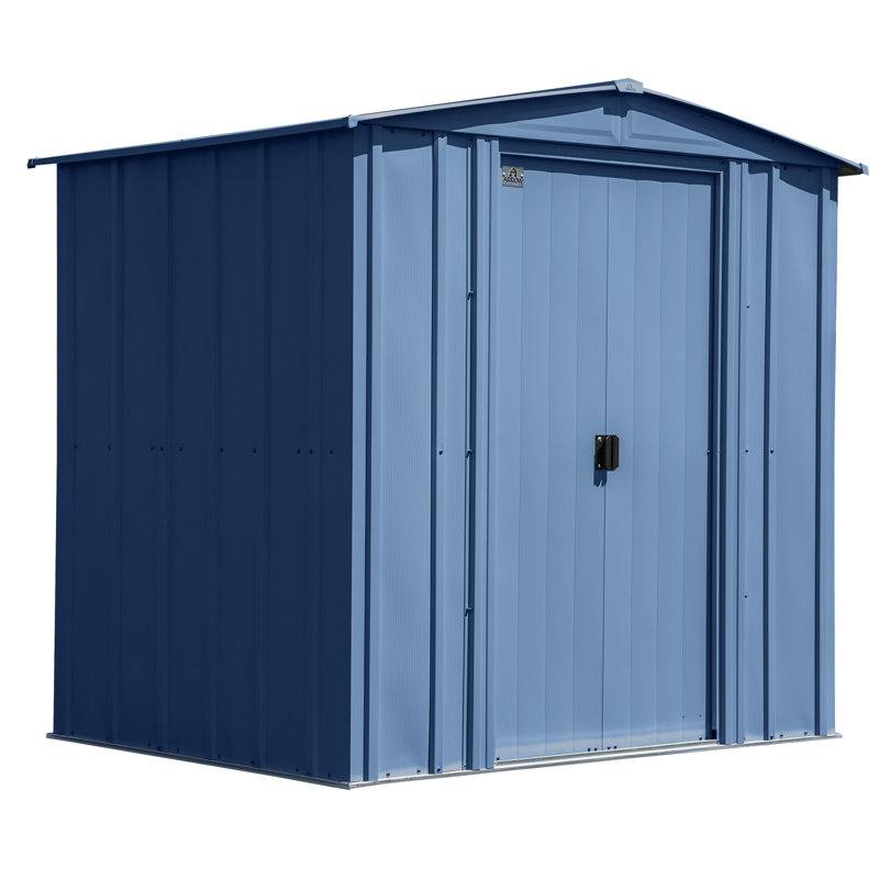 6 ft. x 5 ft. Blue Grey Galvanized Steel Storage Shed