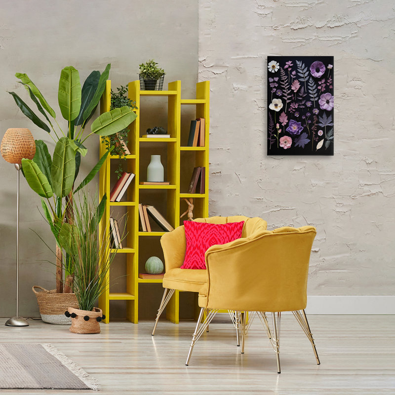 Mixed Purple Toned Flowers Canvas, design by Heidi Kuntz, 24" H x 16" W