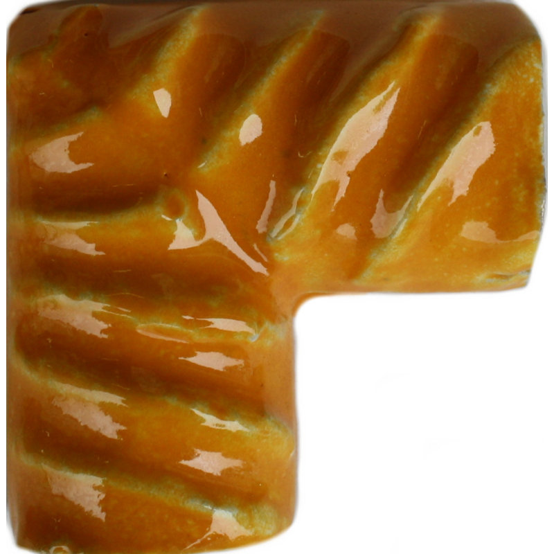 2 pièces de coin en corde d'argile Talavera de 5 po x 2 po TalaMex, Jaune
