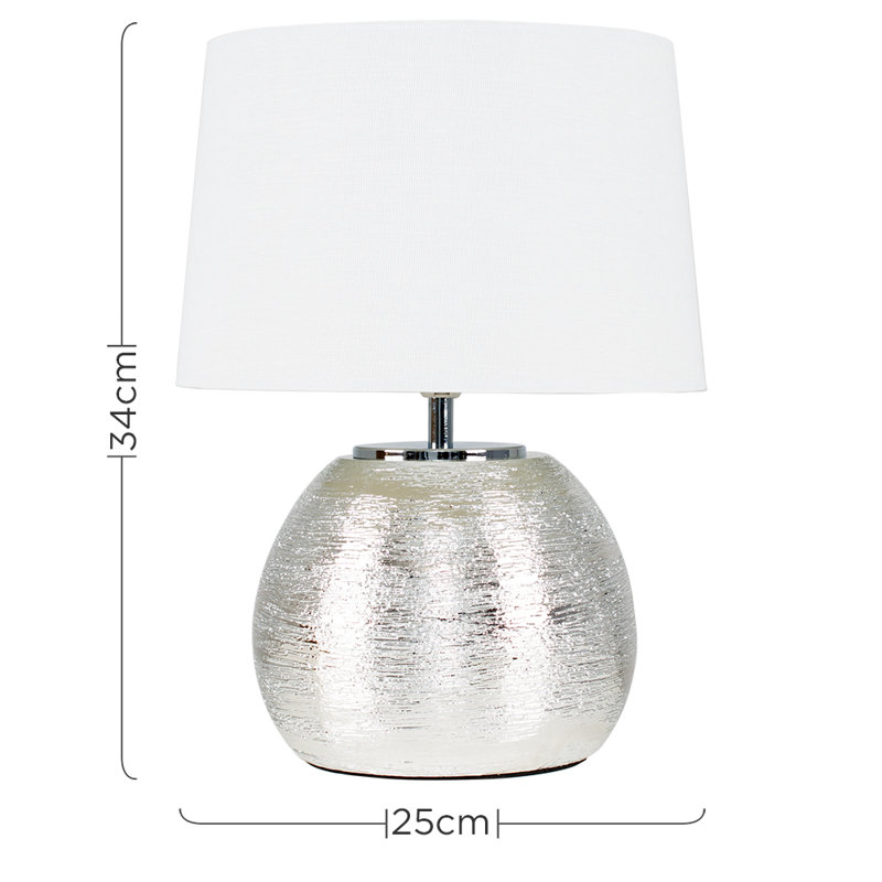 Demott 34cm Table Lamp, Yes, Gold Base/Yellow Shade