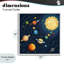 Planètes autour du soleil, estampe numérique, design by Creative Studio-257674240-257674247
