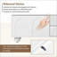 Meuble télé minimaliste blanc avec portes arquées 2 tiroirs - Convient aux téléviseurs de 75 po | Plateau en panneau de particules | Salon / chambre à coucher