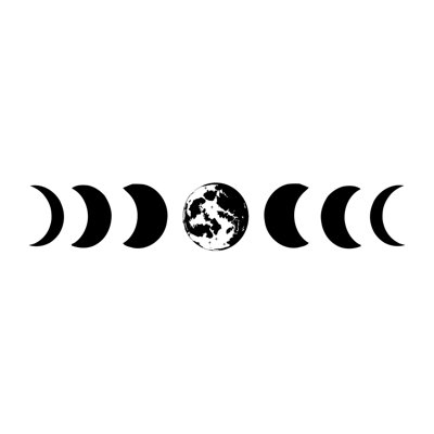 Décalcomanie murale phases de lune