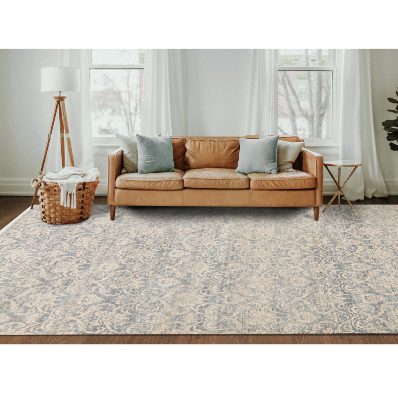 South Sea Wool Damask Area Rug