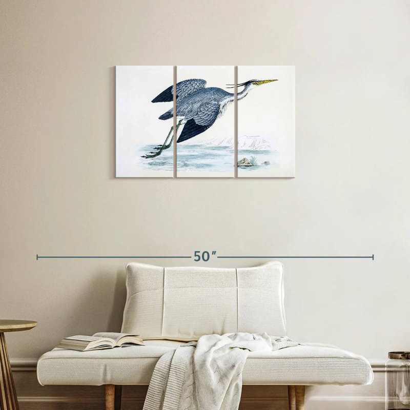 Brampt Soaring Blue Heron, 20" H x 33" W