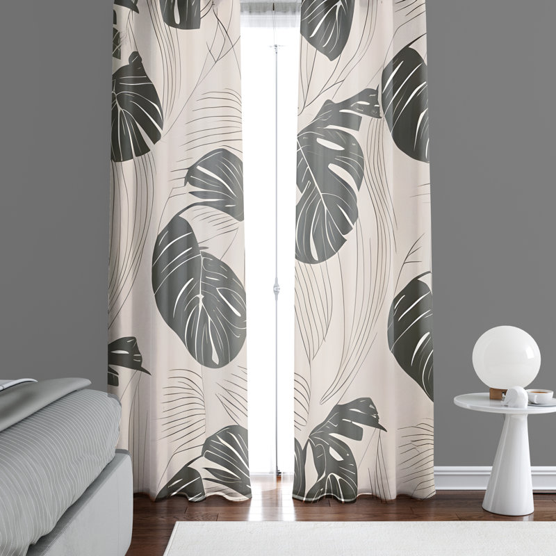 Rideau en polyester Viveca, L 20 po x L 61 po