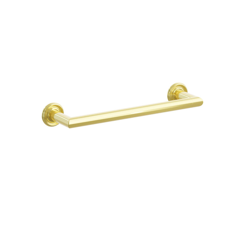 Porte-serviettes Emtek Modern Tubular Brass avec petite rosette, centre à centre, H 2 po x l 14 po x P 3,25 po
