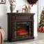 Foyer avec insert électrique de 23 po, flamme réglable, cerisier télécommandé, l 40,69 po x P 14 po x H 40 po, 1400 W, 62 62 températures, minuterie de 30 minutes et 6 heures, 3 niveaux de flamme, finition lisse, design 3D, classique