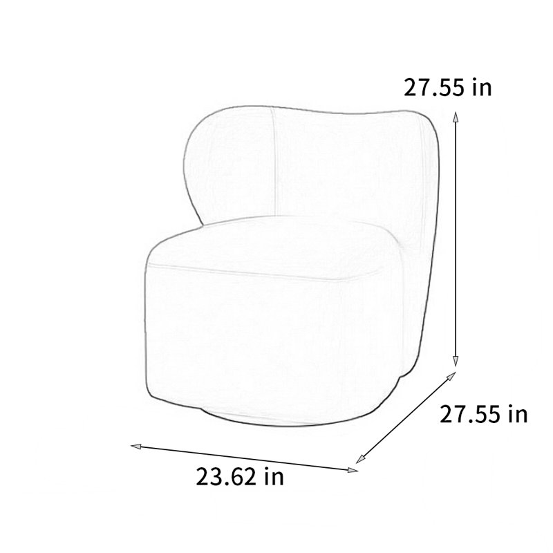 360° rotating silent chair, Off-White