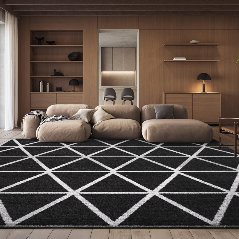 Tapis géométrique Adirondack Performance, Rectangle 8 pi x 10 pi