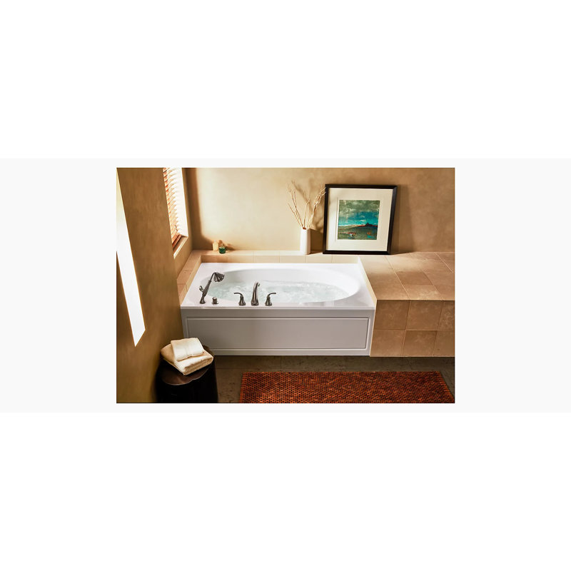 Windward 72" x 42" Whirlpool Bathtub, Blanc