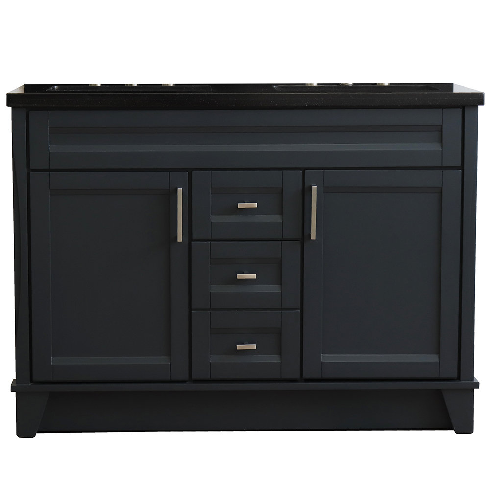 Rothschild 49'' Double Bathroom Vanity with Granite Top Red Barrel Studio® Top