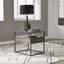 Table de bout avec rangement en verre Locust Grove