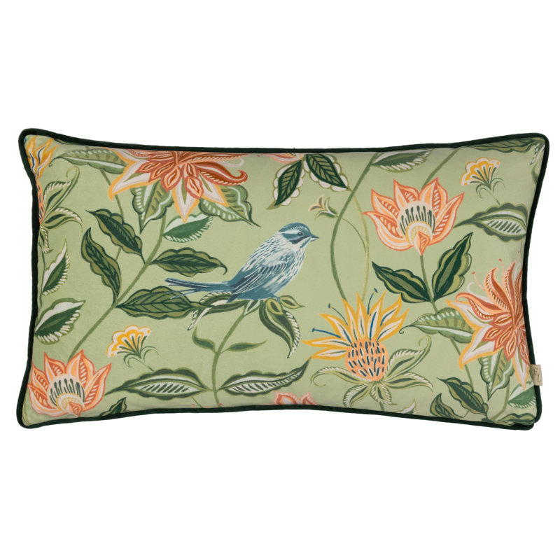 Chatsworth Aviary Rectangular Lumbar Cushion, Green