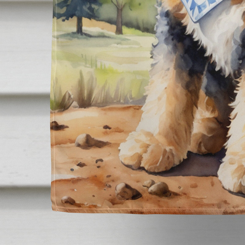 Drapeau Cowboy Welcome House, Bernedoodle