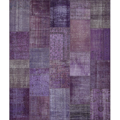 Tapis mauve en laine / coton Eleanne