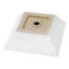 Lavabo de salle de bain vasque carré en céramique blanche 16 x 16 pouces pour installation sur comptoir | Idée de cadeau