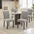 Upholstered Dining Chairs, Fabric Room Chair With Nailhead Trim And Sturdy Wood Legs-1950585902