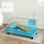 Accessoires Hutches et cages de hamster, combinant structure en métal, acier bleu et 35