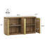 Buffet 62 pouces Mid Century Modern