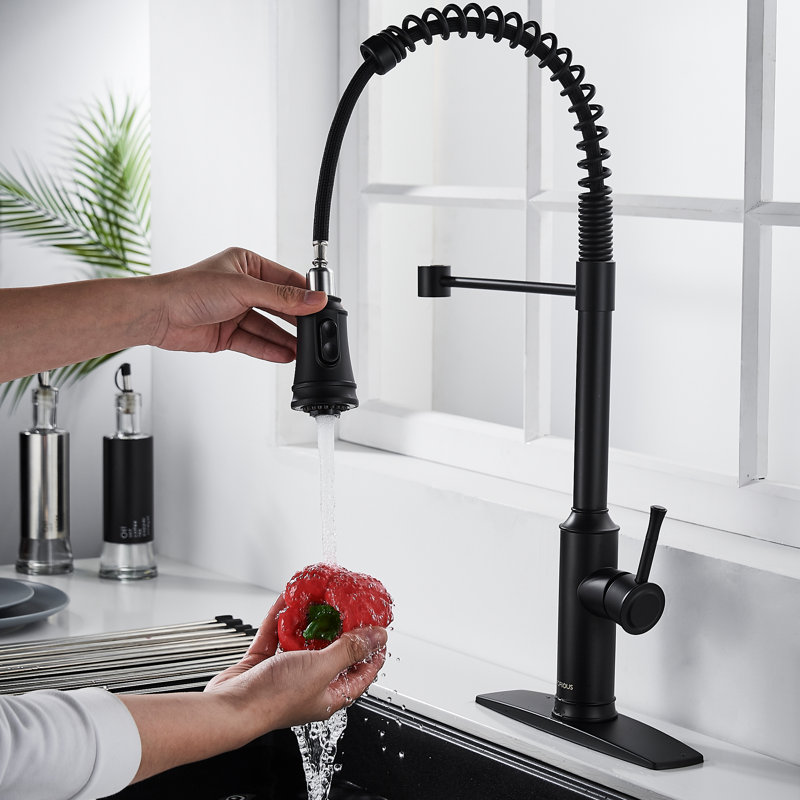 Blue Elephant Pull Down Kitchen Faucet, Black