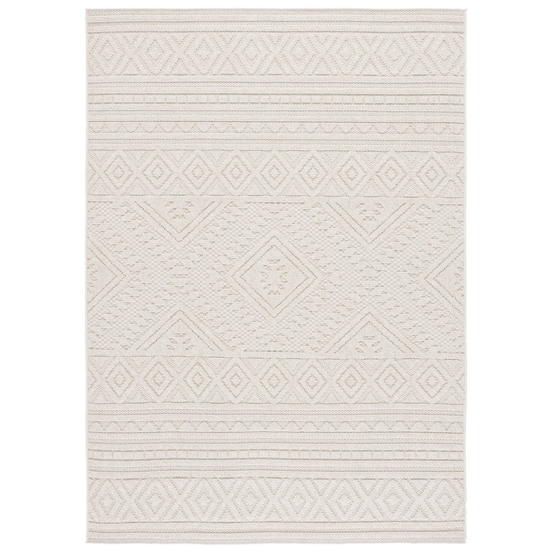 Jozelle 230 Polypropylene Geometric Shapes Indoor / Outdoor Indoor/Outdoor Area Rug, Square 6'7"