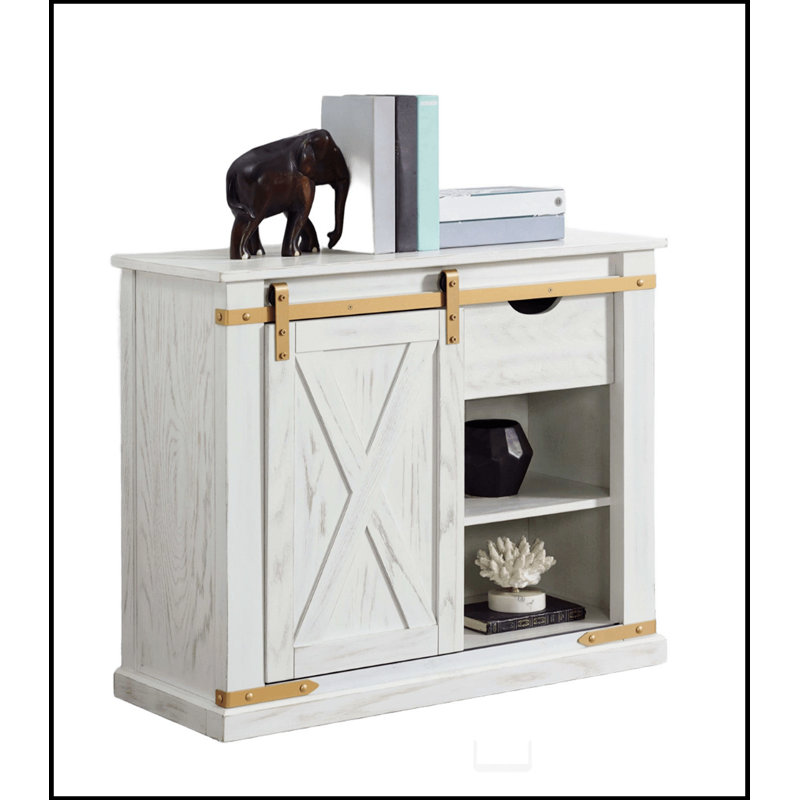Table de salon de style rustique antique 1pc avec table basse et tiroirs