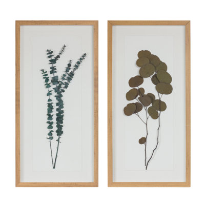 2 pièces encadrées sur bois