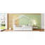 Lit double en bois avec tiroirs, blanc-129747070