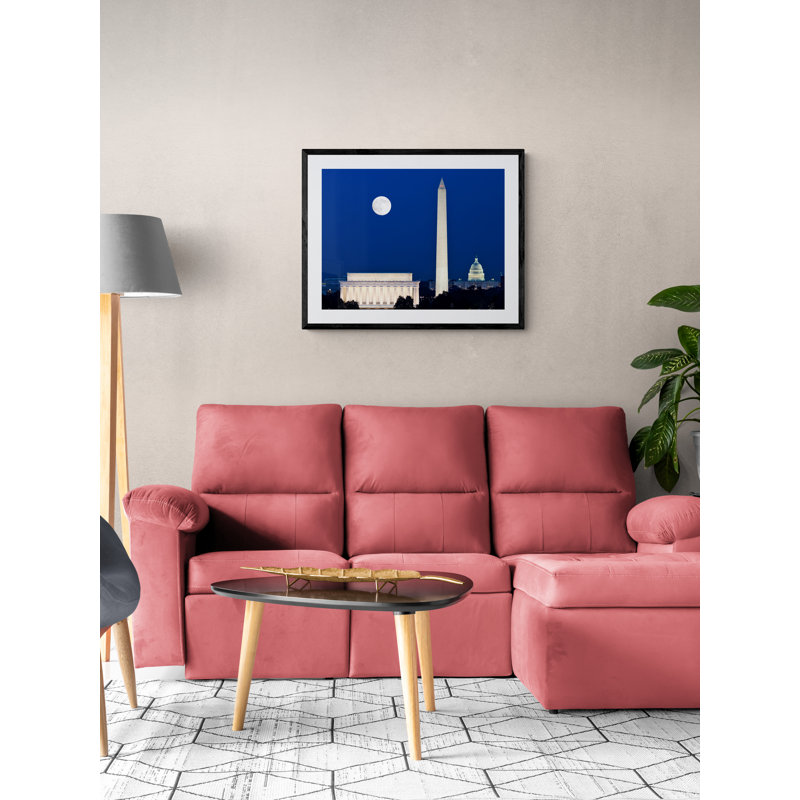 Moonrise Over DC Print by Steven Heap, 24" H x 32" W, Wrapped Canvas