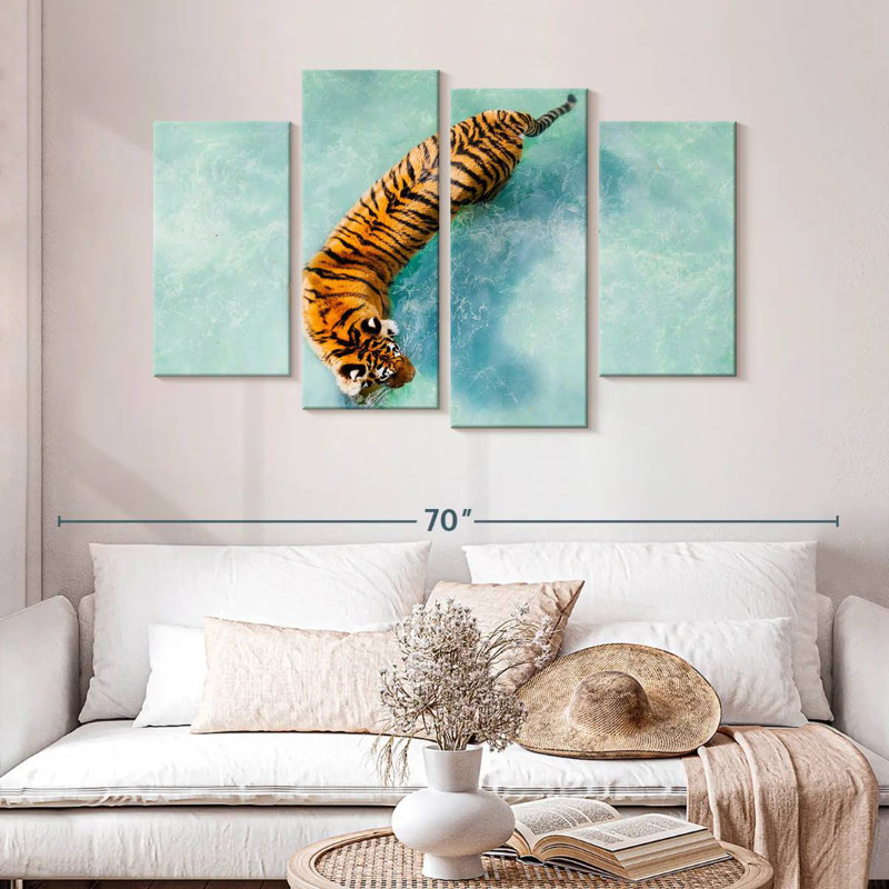 Brampt Pool Tiger, 32"H x 52"W