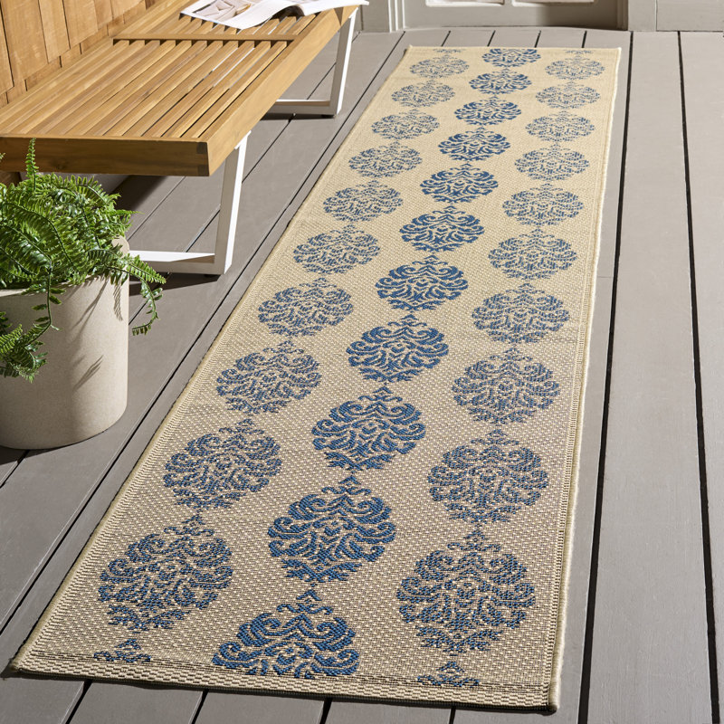 Courtyard Performance Floral Indoor/Outdoor Area Rug, Runner 2'3" x 10'