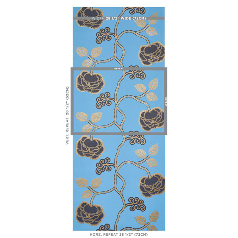 Papier peint Schumacher x Neisha Crosland, Lapis