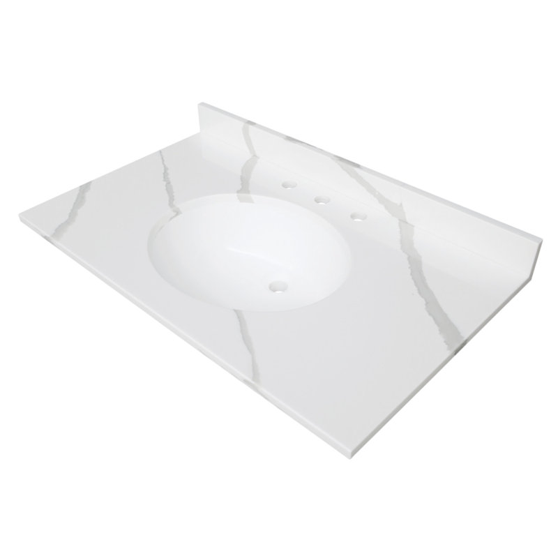 Kingston Brass Norbiton 37-Inch Solid Surface Vanity Top