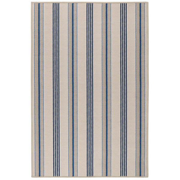 Nimes Ticking Neutral Machine Washable Rug & Reviews | Birch Lane