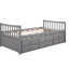 Lit de jour simple avec lit gigogne et tiroirs gris pour un dortoir confortable-1575219941