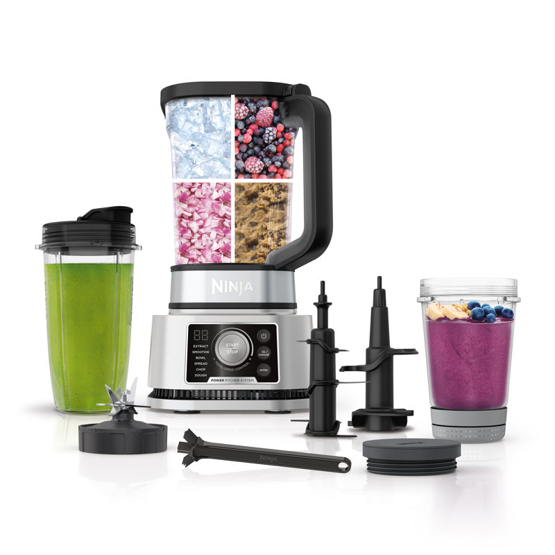 Ninja 6 Speed Blender Food Processor Combo with Travel Cup