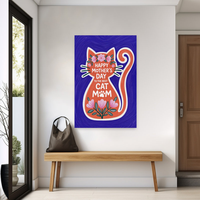Best Cat Mother's Day by Pictufy Studio IV - Wrapped Canvas Print, 152.4 cm H x 101.6 cm W