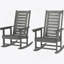 Chaises larges avec accoudoirs, chaises berçantes d'extérieur 2 pièces-1116570967
