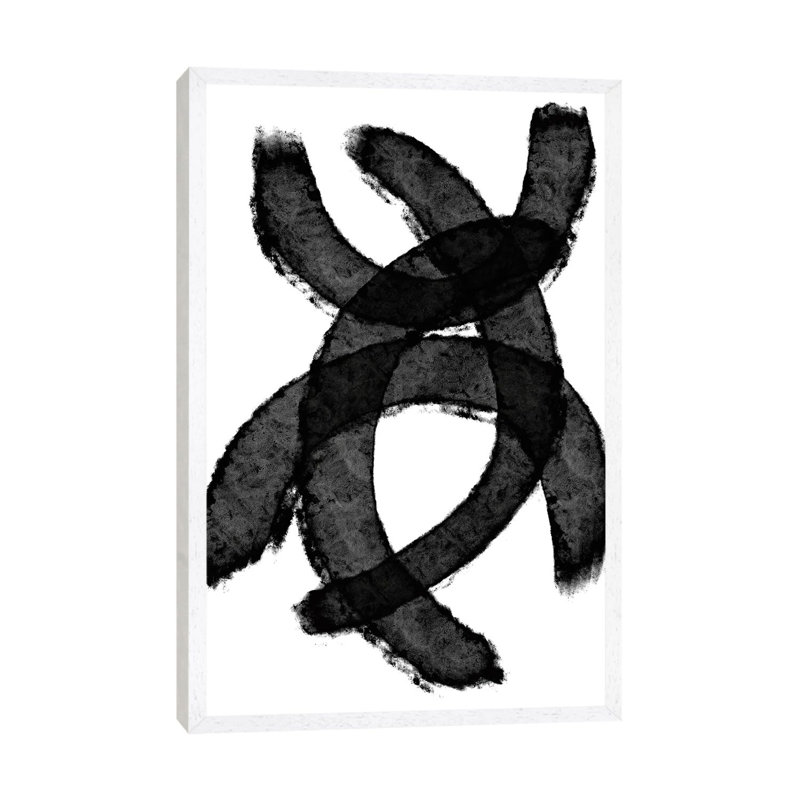 New Black - Print on Canvas, White Framed, 66.04 cm H x 45.72 cm W