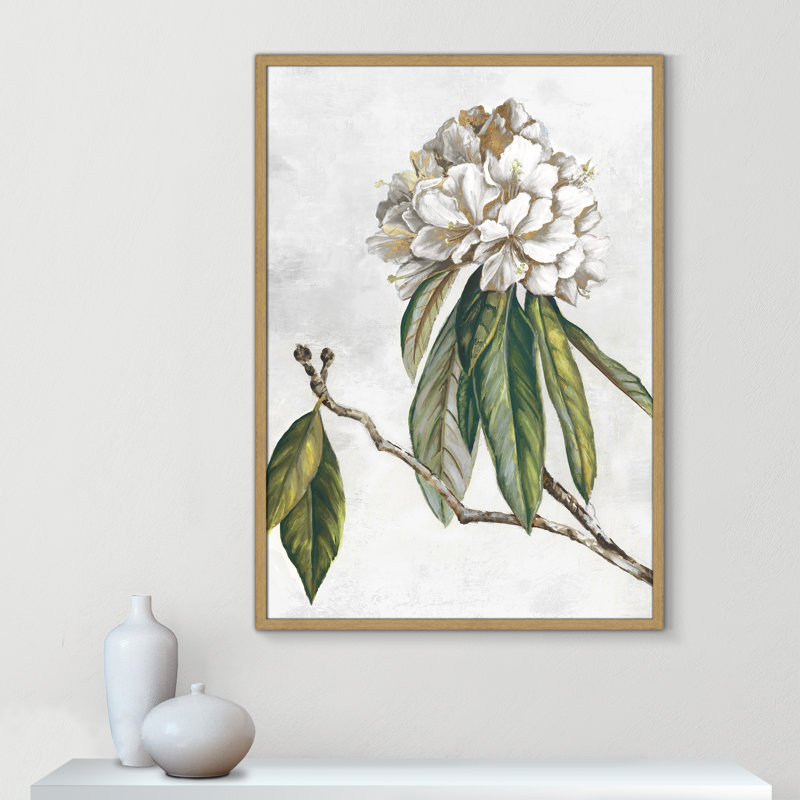 «Pearly Beauty II» par Eva Watts, Grain de bois naturel, L 29,5 po x H 41,5 po, Impression encadrée