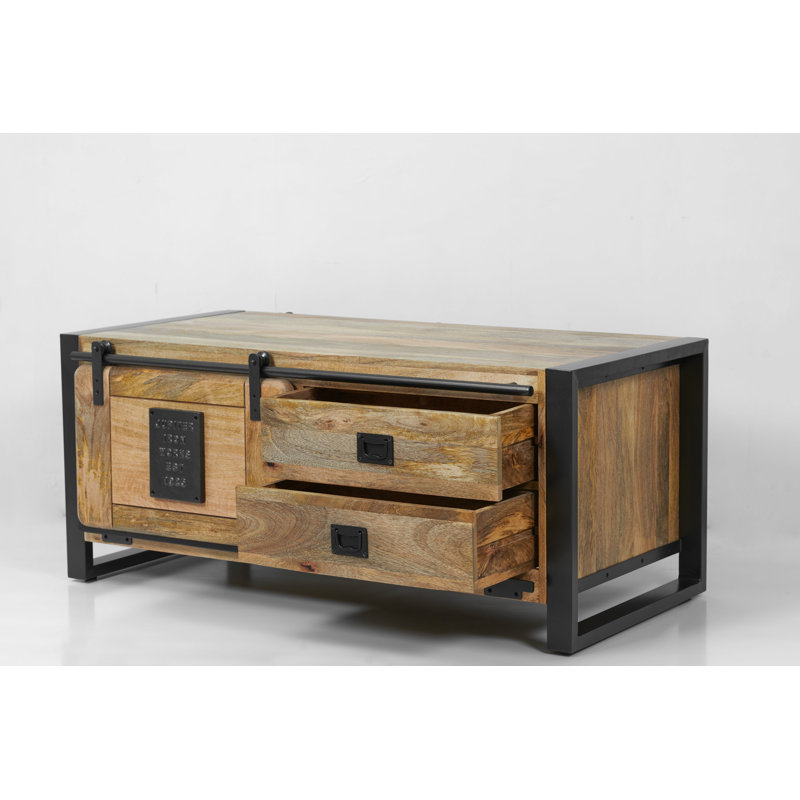 Everard Solid Wood Coffee Table with Storage
