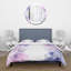 Ensemble de housse de couette moderne mauve et rose avec des éclaboussures colorées - mauve et rose-66388565