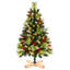 Sapin de Noël artificiel de 1,20 m (4 pi) pré-illuminé et saupoudré de neige, avec 100 DEL blanc chaud