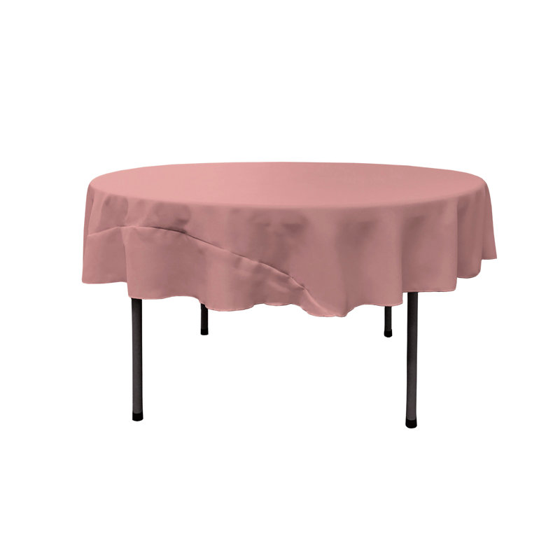 Nappe unie de couleur unie - Basics by Wayfair ™, Vieux rose, Rond 72 po