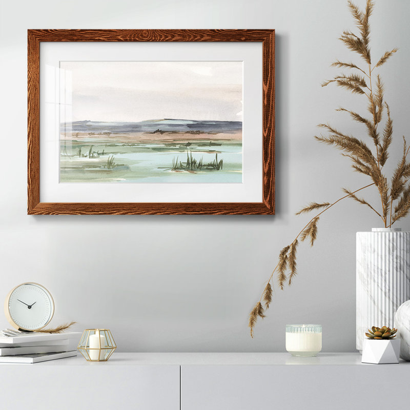 Serene Mountain View II - impression d'un seul cadre photo, H 22 po x l 32 po x P 1,5 po, Érable
