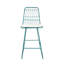 2 tabourets de comptoir modernes en fer avec repose-pieds beige